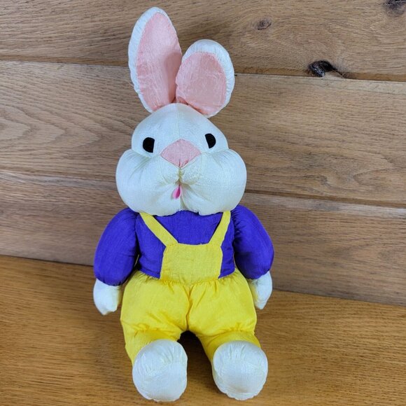 Plush Stuffed Bunny Rabbits Lot of 8 Various Sizes Colors Makers Fluffy Soft - Picture 13 of 14